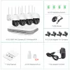 System Hamrol 5MP Wi -Fi PTZ IP Kamery Dwukierunkowe Audio Kol kolor nokt Vision Xmeye Home CCTV Camera 4CH bezprzewodowy zestaw kamery systemowej Wi -Fi