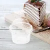 Engångskoppar sugrör 100 datorer glass kopp pudding container plastkakdessert pp bollar