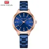 Womens Watch Light Luxury Diamond Set Simple Steel Belt Водонепроницаемые Quartz Watch MF0367L