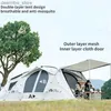 Tält och skydd mobi trädgård camping utomhus picknick tält väderbeständig solskyddsmedel 3-4 personer stort rymdtunnel tält camping tält rese täcke l48