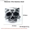 Cluster Rings 2022 NEW Mens 316L stainless-steel rings retro Motorcyclist skull RING for teens gothic punk Jewelry Gift free shipping240408