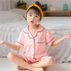 Summer Kids Sweetwear Pijama Yürümeye Başlayan Kızlar Giyim Setleri Erkekler İçin Erkek Takım Pijamalar Nightwear Anime 240408