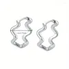 Ryggar örhängen Sterling Silver Wave Clip on Ins Style Geometric Ear Cuffs For Women Giver flickvän födelsedagspresenter dagligen piercing