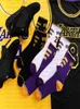 Lakers Purple Gold Farbe passende Basketball -Socken bequemer purer Baumwoll -Atmungs -Sportsocke 4046 -Gröze Whole Support6187735