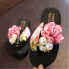 Slippermeisjes sandalen peuter slippers rubber kind huisschoenen bloemen prinses niet-slip glijbanen voor meisjes grote slipper buiten schoenen 2448