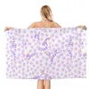 Towel Watercolor Broken Flower Beach Towels Pool Large Sand Free Microfiber Quick Dry Lightweight Bath Swim