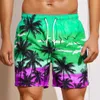 2024 calças de praia solteiras de verão surf em 3D shorts de gato impresso na moda