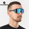 Rockbros Polarized Lens Bicycle Glasses Men Donne Bike Eyewear Bike Protection Sort Sports Goggle Road Cycling Occhiali da sole240328