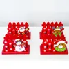 Party Decoration 2024 Christmas Business Card Holder Creative Wooden Box Fence Decora