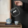 Zestawy herbaciarni niebiesko -białe chińskie zbiór herbaciany ceramiczne kwiaty porcelanowe gajwan miska