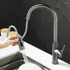 Küchenarmäuren herausziehen Waschbecken Wasserhahn Kupfer Messing und kaltes Wasserdeck montiertem Drehmischer TAP WB1240