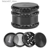 Herb Grinder 1 manual black herbal spice grinder 4-layer 60MM grinder for smoking tool Pipas Fumar Q240408