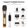 Microphones Professional Wireless Microphone 2 chaînes UHF Handheld Karaoke Microphone Home Party Smart TV haut-parleur 50 mètres chanter KTV