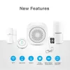 Zestawy System alarmowy Smart Life Alarm dla domowego hosta bezpieczeństwa Wi -Fi z czujnikiem drzwi i czujnika ruchu Tuya Smart App Control Alexa Google