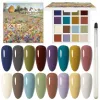 Gel 2022 Ny solid polsk gelpalett 16 Färg UV/LED -nagellack Semi Permanent Blue Green Nude Lätt att applicera Nail Art Dropshipping