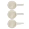 Candle Holders 3pcs Mini Ceramic Trays Household Tealight Spoons (White)