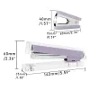 Mailers Purple Metallic Desk Stapler Stapler Staples Remover Set Clear Acryl Body Stapler Manual Stapling Tool met Staple Remover Office Kit