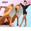 Chaussures de danse Salsa Brand de haute qualité Fête de bal de bal Sports de la latin avec diamant Brown Dancing Discing Bd 217 Talons minces