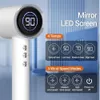 Drspee 110000rpm Secador de cabelo secador com difusor - alta velocidade, secagem rápida, tecnologia iônica negativa, bocais magnéticos, tela de LED, secador de cabelo portátil