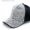 Ball Caps Nouveaux femmes diamants incrustés du chapeau de baseball ordinaire simple ajusté décontracté vêtements de rue en plein air chapeau Q240408