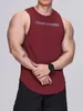 Mężczyźni kamizelki mięśni bawełniana bielizna bez rękawów Top Top solidne kamizelki Undershirts Oneck Gymblothing Bodybuilding Tops 240408