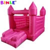 wholesale White mini inflatable bouncer kids bounce house with slide and ball pool jumping castle for sale