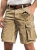 Pantanos cortos para hombres Summer casual de color sólido pana de color sólido para hombres bolsillos modernos bolsillos