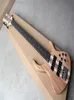 Factory Custom Matte Natural Wood Color 5String Electric Bass Guitar med Chrome Hardwaresrosewood Fingerboarsoffer anpassad5138278