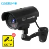 Lens nepcamera buitenbeveiliging CCTV waterdichte huis emulationele dummy camera flitsende rode led licht bullet surveillance camera