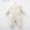 Rompers baby romper gekleurde katoenen kinderen overalls kinderkleding lange mouwen babyjongen kleding meisjes kleding hoge nek warme pyjama l47