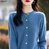 Tricots féminins lhzsyy dames rond cou rond cardigan laine de laine de printemps châtrice en vrac décontractée grande taille de veste