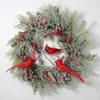 Decorative Flowers Christmas Wreath Decorations Artificial Xmas Indoor Outdoor Pine Cones