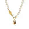 Designer Viviane Westwood Jewelry Empress Dowager Collier West Collier Femelle Couxé Perle Gold Lock Head Planet Conception de la chaîne de Niche Niche Chaîne de Niche