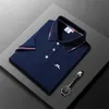 2024 JLindeberg Golf Brand Men Business Casual Polo Kort ärm T-shirt Summer Bekväm och andningsbar Street Top 240408