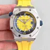 Casual Love Watch Automatic Mechanical Off Shore rostfritt stål Vattentät safirspegel Surface Back armbandsur Designer Ekre