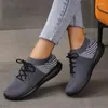 Lässige Schuhe 2024 weibliche Schnüre-up-Frauen vulkanisieren runden Kopf Nicht-Schlupf-Mesh-Turnschuhe Zapatos
