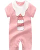 Baby garçons filles revers cols Rompers Summer NOUVEAU-NOURNEUX BROP COTTON COPERS BABY BANDE Girl Girl Designer Clothes9522516