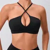 Fashion Outfit Yoga Fitness Bra Push Up Running Yoga Cross Women Sexy Bras Bra Black Sports White Top Bh Chockproof Vest Backless Gym MCJG