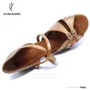 Chaussures de danse Femmes Salsa femme mariage pour danse carrée jazz dames full rinestone croix de croix JUSI