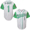 Polos Polos G-Baby Hardball Jersey 1 Jarius Evans Baseball koszulka Męska koszula film Cosplay Cosplay Wszystkie zszyte rozmiar męski S-xxxl White
