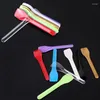 Disposable Flatware 40PCS Mini Colorful Plastic Spoons For Jelly Ice Cream Dessert Appetizer Birthday Party Tableware