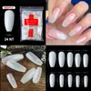 500pcs/bag False Nails French style fully applied and semi applied fake nail patches for nail enhancement, hand worn nail patches, factory wholesale