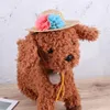 Dog Apparel Pets Straw Hat Spring Summer Sunhat Handcrafted Woven With Adjustable String For Pet Cat Party Daily Decor