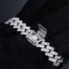 Master Rocks Sieraden 925 Sterling Silver 15mm Hip Hop Armbanden Iced Out Vvs Moissanite Cuban Link Chain