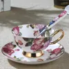 Tasses hf bos porcelaine européenne en céramique tasse de café plat de la mode créative l'après-midi.