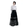 Fashionable Chinese Style High Waisted Horse Face Long Skirts With Improved Design Hanfu Top Clothes