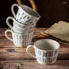 Tazze di tè da tè in ceramica dipinte a mano Cuci di tè giapponese Mughware Aesthetic Aesthetic Breakware Breakfast Porcelain Tazza di forno a microonde