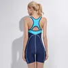 Swimwear féminin Sbart One Piece Sports Angle plat rapide Racing Racing sans manches Spring Wholesale