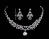 Water Drop High Quality Crystals Wedding Bride Jewelry Accessaries Set Earring Necklace Crystal Fashion Design With Faux Pearl5357871