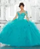 Винтажные платья Quinceanera кружевные аппликационные блески